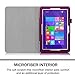 Fintie Toshiba Encore 2 WT10 Folio Case - Premium Leather Stand Cover with Stylus Holder for Toshiba Encore 2 WT10-A32 / A64 10.0-Inch Windows 8.1 Tablet - Purple