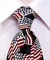 American Flag Zipper Tie Zip Up Necktie