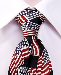 American Flag Zipper Tie Zip Up Necktie
