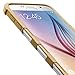 Galaxy S6 Case - Poetic [Affinity Series] - [TPU Grip Bumper] [Corner Protection] Protective Case for Samsung Galaxy S6 (2015) Frost Clear/Gold (3-Year Manufacturer Warranty From Poetic)