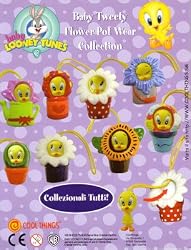 Baby Tweety Bird Charms Flower Pot Capsule Toys Set of 8