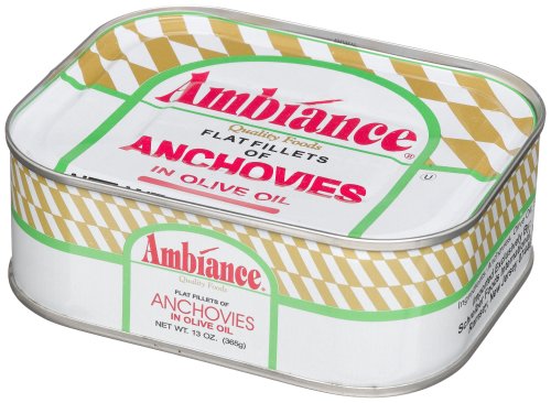 Ambiance Anchovy Fillets In Olive Oil , 13-Ounce Can (Pack Of 3)
