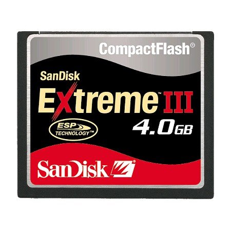 Electronics: Sandisk 4gb Extreme III Compact Flash  Bulk Package 