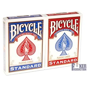 BICYCLE "Blue & Red": 2 Jeux-Format : Poker-Index : 2/regular