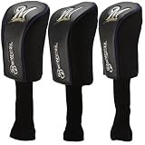MLB McArthur Milwaukee Brewers 3-Pack Golf Club Headcovers - Black