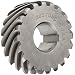 Boston Gear H1620L Plain Helical Gear, 45 Degree Helix, 14.5 Degree Pressure Angle, 0.500 Bore, 16 Pitch, 20 Teeth, Steel, LH
