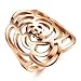 Brand New Amazing Jewelry Fashion Women Rings Rose Gold Plated Stainless Steel Finger Band Wedding Ring, Comfort Fit Size US Size 5-9
