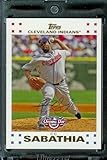 2007 Topps Opening Day #23 C.C. Sabathia Cleveland Indians - Mint Condition - Shipped in Protective Display Case !