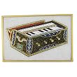 Arts from India Embossed Miniature Painting of Indian Music Instruments on Marble Plate