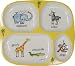 Divided Tray Baby Cie La Jungle: Jungle Yellow Melamine Colorful Melamine Dinnerware with wording