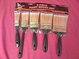 5 Piece Paint Brush Set 1, 1 1/2, 2, 2 1/2, 3 inch 100% Polyester