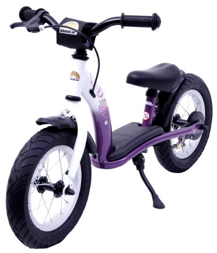 bike*star 30.5cm (12 Inch) Kids Learner Balance Beginner Run Bike Classic - Lilac & White