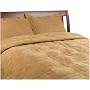 Microsuede Feather Full/Queen Comforter Set, Camel