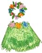 2 pc Luau Hula Girl Costume Set (More Colors...) Select Color: green