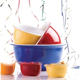CorningWare Colours 3Pc. Bowl Set 1-qt yellow bowl, 2-qt red bowl and 3-qt blue bowl by CorningWare
