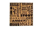 XL Coasters (set of 2) - Beer Words - Extra-Large Beer Mat / Bar Mat / High-performance drink coasters that work!