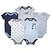 Luvable Friends Hanging 5 Pack Bodysuits, Airplane, 9-12 Months