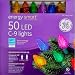 GE EnergySmart 50 LED C-9 Holiday String Lights Indoor/Outdoor Use