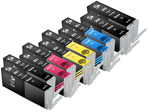 Sherman inks and toner cartridges ® 10 pack compatible pgi-250, …