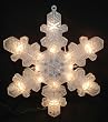 9" Frosted Glitter Snowflake Christmas Tree Topper 20 Clear Lights #ES61-137
