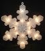 9" Frosted Glitter Snowflake Christmas Tree Topper 20 Clear Lights #ES61-137