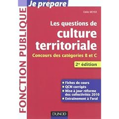 Les questions de Culture territoriale - Concours des cat�gories B et C - 2e �dition