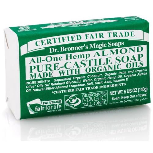 Review Dr. Bronner's Magic Soaps Pure Castile Bar Soap Almond 5 oz