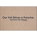 Vet Drives Porshe Doormat