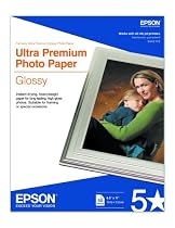 Epson Ultra Premium Photo Paper Glossy, Letter, 8.5 x 11, 50 Sheets (S042175)