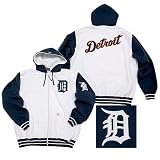 Detroit Tigers Colorblock Zip Hooded Sweatshirt by Stitches Athletic Gear