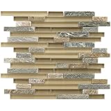 Sierra Piano Suffolk 11 3/4 x 11 3/4 Inch Glass and Stone Mosaic Wall Tile (5 Pcs/4.8 Sq. Ft. Per Case,  Standard Shipping)