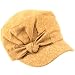 Winter Ribbon Bow Cadet Military Castro Hat Cap Camel