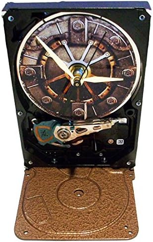 Hard Drive Clock with Gamer Fallout 4 Vault Door. Got Game?
