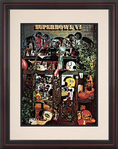 Framed 8.5 x 11 Super Bowl VI Program Print | Details: 1972, Cowboys vs Dolphins