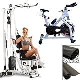 BodySolid EXM1500S Home Gym & Best Fitness BFSB10 Indoor Cycling Trainer