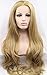 K'ryssma Good Looking Natural Wavy Heat Resistant Hair Synthetic Lace Front Wig Golden Blonde #24 for White Women