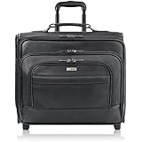 Solo Classic 15.6" Leather Laptop Rolling Case, D964