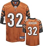 Cedric Benson Orange Reebok NFL Replica Cincinnati Bengals Youth Jersey - Large (14-16)