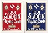 1001 ALADDIN(アラジン) Smooth Finish トランプ 赤/青 ポーカーサイズ 2デックシュリンクパック アラジン