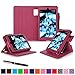 Fire HD 6 2014 Case, roocase Dual View Fire HD 6 Folio Case Cover, Magenta