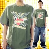 【ARMY・Lサイズ】新作・メンズ・プリント・半袖Tシャツ(REALIZE)GILDAN・大きいサイズ・キングサイズ・アメカジ・Tシャツ・半袖Tシャツ・プリントTシャツ・メンズTシャツ・ロゴTシャツ・クルーネック・プリントT・ロゴT・ REALIZE
