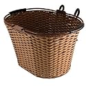 Eleven81 Rattan Style Front Handlebar Bike Basket - Dark Brown - BASK3024
