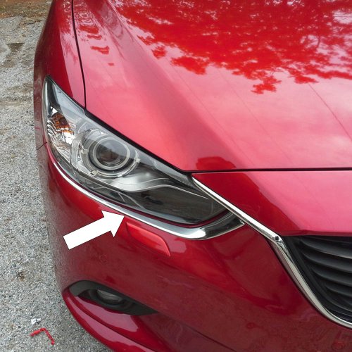 Chrome Headlight front light lamp cover trim for 2014 Mazda 6 ATENZA M6