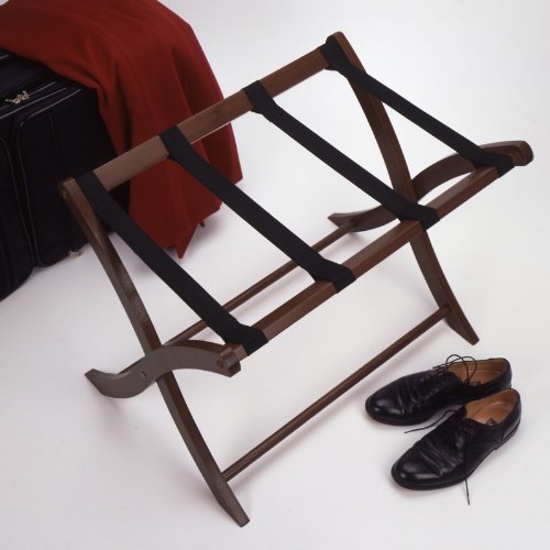 Foldaway Suitcase Stand-Hardwood-Walnut Finish (Walnut) (20H x 26 1/2W x 18 1/2D)