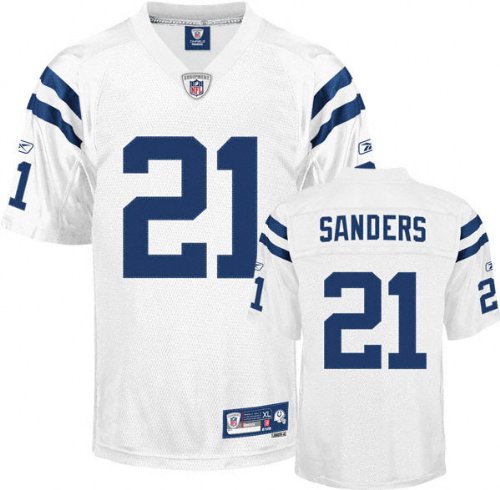 Bob Sanders White Reebok NFL Premier Indianapolis Colts Jersey - Medium