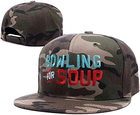 LIFA Bowling For Soup Band Logo Camo Cap Embroidery Camouflage Snapback Hat
