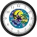 Witch on a Broom, Moon No.2 Wall Clock by WatchBuddy Timepieces (Black Frame)