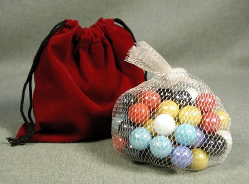 Childrens Toyshop  Toys : Chinese Checker Marbles with drawstring pouch