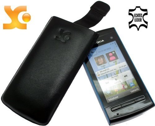 Suncase Ledertasche (Lasche mit R&uuml;ckzugfunktion) f&uuml;r Nokia 5250 schwarz Preisvergleich