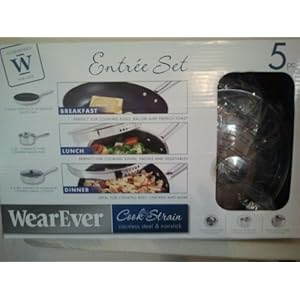 Wearever Cook & Strain Stainless Steel 5-piece Cookware Set